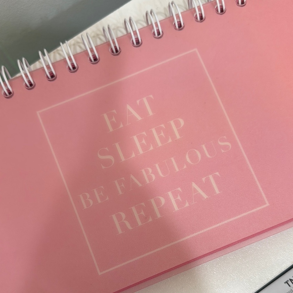 Pink Spiral Notebook with Motivational Quote